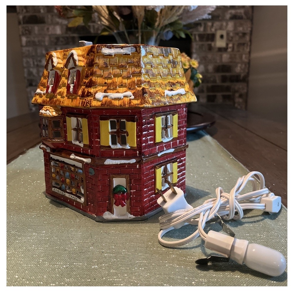 Dept 56 Corner Store 1982 Original Snow Village 5076-8 Rare EUC